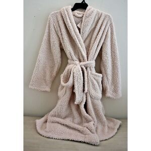 ULTA Beauty Women's Sz Large/XL Beige Soft Plush Sherpa Fleece Robe